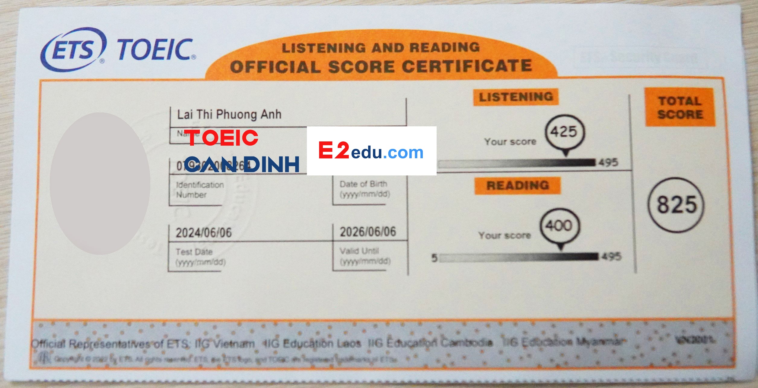 toeic cẩn đình