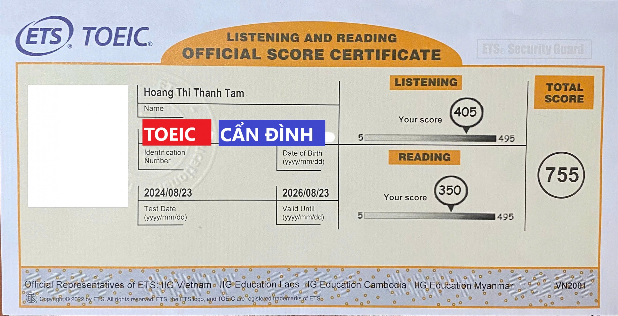 TOEIC CẨN ĐÌNH