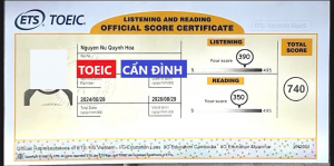 TOEIC CẨN ĐÌNH